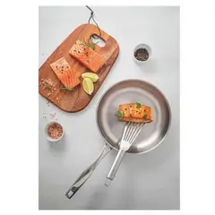 TRAMONTINA - Sartén Grano de acero inoxidable y mango 26 cm 2,2 L