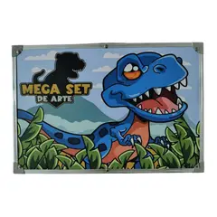 GENERICO - Set Maleta de Arte de Aluminio 145 Piezas Dinosaurio