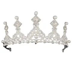GENERICO - Tiara de princesa color plata