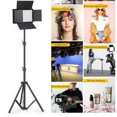 GENERICO - Kit Panel LED RL-1200 con Barndoors + Trípode 210 cm