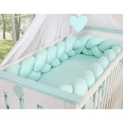 GENERICO - Protector Terciopelo trenzado 3 metros VERDE AGUA