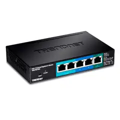 TRENDNET - SWITCH ADMINISTRABLE 5 PUERTOS GIGABIT POE PN TPE-P521ES