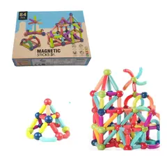 GENERICO - Magnetic Sticks Set de Construcción Magnética 84 Piezas