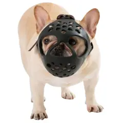 GENERICO - Bozal Máscara De Silicona para Perros de Cara Plana Talla L