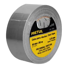 PRETUL - Cinta Ducte Tape 50 Mts Espesor 0.16 mm