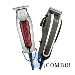 Wahl - Combo Cortadora Icon Negro 8490-018 y Trimmer Detailer 08081-1208