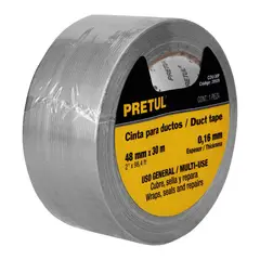 PRETUL - Cinta Ducte Tape 30 Mts Espesor 0.16 mm