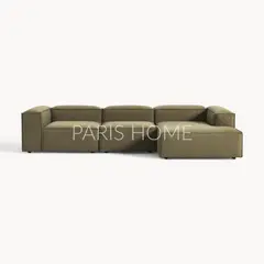 GENERICO - Sofá Esquinero Derecho Monarch Tejido - Verde Olivo