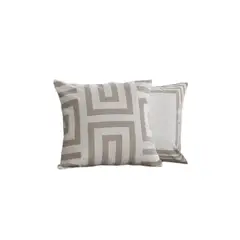 GENERICO - Set 02 Cojines Cuadros Beige 40X40 Cm