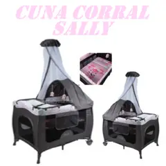 EBABY - Nueva Cuna Corral Sally Con Cambiador 716-4 -Rosa