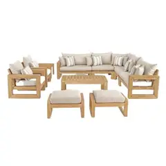 DMUEBLES - MP SALA TERRAZA ELY ORIGINAL SECCIONAL 1+1+2 BANCAS+MESITA DE CENTRO BEIGE