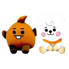GENERICO - Pack 2 peluches Baby BTS BT21 RJ Shooky