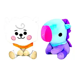 GENERICO - Pack 2 peluches Baby BTS BT21 RJ Mang Pony