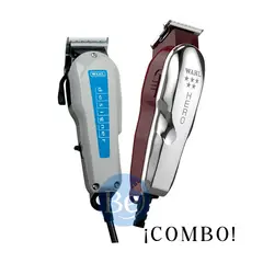 WAHL - Combo Cortadora Designer 08358-218 y Trimmer Profesional Hero