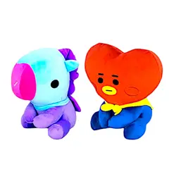 GENERICO - Pack 2 peluches Baby BTS BT21 Tata Mang Pony