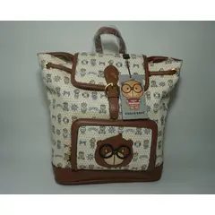 GENERICO - MOCHILA DE CUERO CREAM BEAR