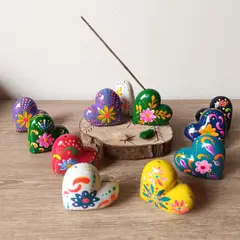 GENERICO - Artesanía Arcilla Corazón de Pucará Porta Incienso 7 x 7