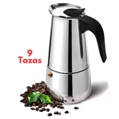 PENTHA - Cafetera Espresso Maker Italiana 9 Tazas Acero Inoxidable