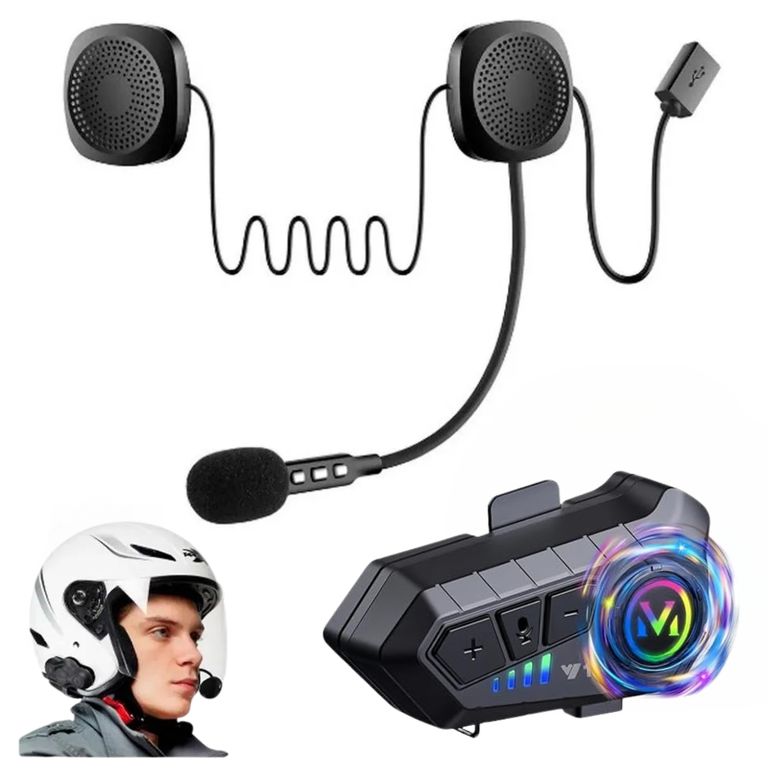 Audífonos Bluetooth Para Casco Moto Con Micrófono Auricular Casco