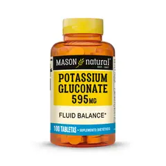MASON NATURAL - Gluconato de Potasio 595 MG - - 100 Tabletas