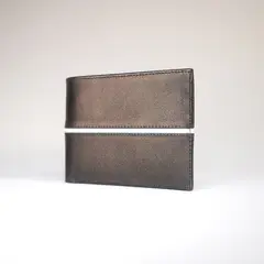 LIZARASO - BILLETERA DE CUERO PARA HOMBRE CON FRANJA CUEROS