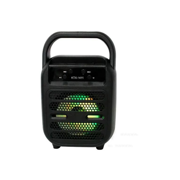 PARLANTE BLUETOOTH NEGRO CON LUCES RGB