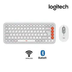 LOGITECH - TECLADO + MOUSE POP ICON BLUETOOTHWIRELESS SP COPILOT WHITE