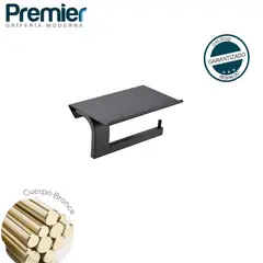 GENERICO - Porta Papel con Soporte Bronce black Marca Premier