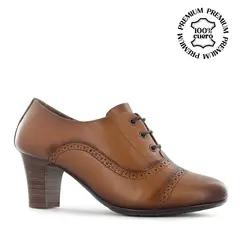 ECCO - Zapatos Oxford Mujer Arona05 Toffee Cuero Natural