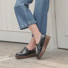 ECCO - Mocasines Mujer Luanna05 Negro Cuero Charol