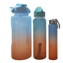 GENERICO - Set de 3 tomatodos motivacional trio deportivo+ stickers celeste