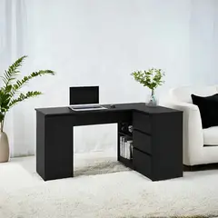 PELIKANO - Escritorio Gamer en L 150 x 85 cm Negro Innovaciones Lumik