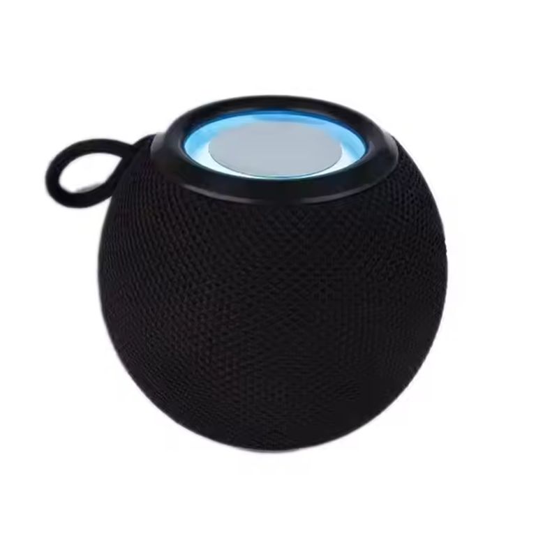 PARLANTE REDONDO CON LUZ LED NEGRO