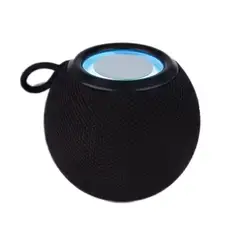 GENERICO - PARLANTE REDONDO CON LUZ LED NEGRO