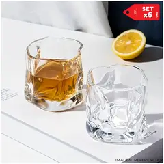 INSPIRA - Vaso para Whisky de vidrio Set x6
