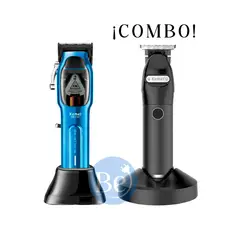 KEMEI - Combo Cortadora KM-1763 y Trimmer KM-1753
