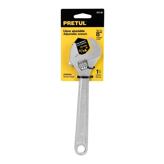 Llave Francesa 8pulg Cromada