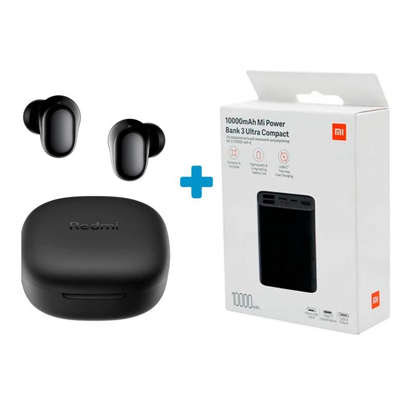 Pack Audífonos Redmi Buds 6 Play + Power Bank Compact 10000mah