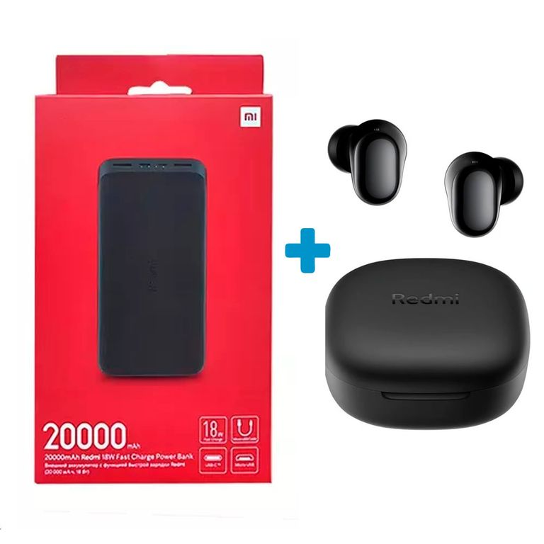 Pack Audífonos Redmi Buds 6 Play + Power Bank 20000 mAh 18W