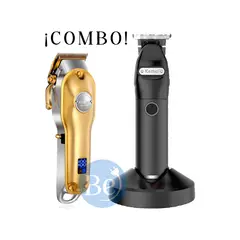 KEMEI - Combo Cortadora KM-1986 y Trimmer KM-1753