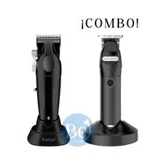 KEMEI - Combo Cortadora KM-2296 y Trimmer KM-1753
