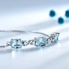 GENERICO - Pulsera Topazio con Brillo Celestial Infinite - Plata 925