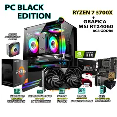 AMD - Computadora PC RYZEN 7 5700X RAM 32GB SSD 1TB GRAFICA RTX 4060 8GB