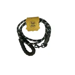 GENERICO - CorreaSoga de Nylon Gruesa Negra Perro raza Grande de 180cm