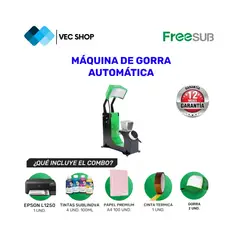 GENERICO - Maquina de Sublimación de Gorra Automática Sublimadora Freesub + Combo