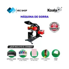 KOALA - Maquina de Sublimación de Gorra Sublimadora + Combo