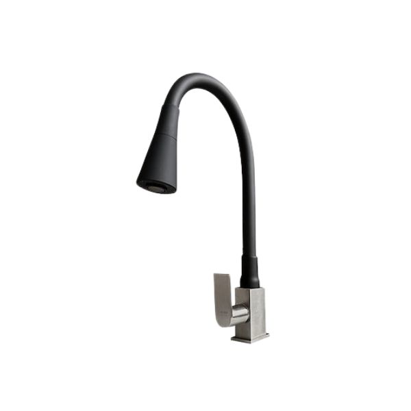 GRIFERÍA DE COCINA CON PICO FLEXIBLE NEGRO AL MUEBLE JZ304089