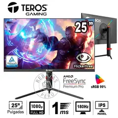 TEROS GAMING - Monitor Gaming TEROS TE-2472G 25” FHD IPS 180Hz 1ms HDMI DP