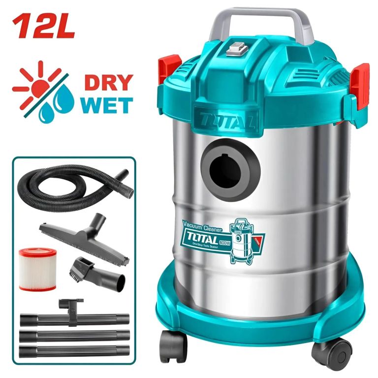 Aspiradora Total Eléctrica 800w 12L Tanque Metal Industrial-TVC14122