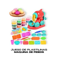 GENERICO - Juego de Plastilinas Maquina de Spaghetti y Comida Moldeable